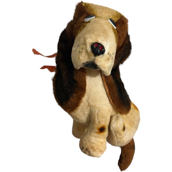 Rare Vintage La Mar Basset Hound Dog Flocked Plush Realistic Stuffed Animal HTF - Picture 8 of 16